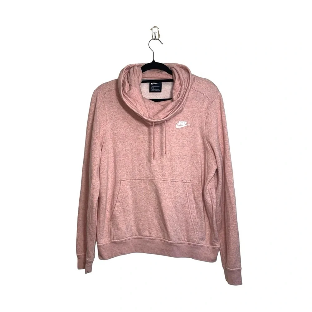 Nike Light Pink Funnel Cowl Neck Pullover Sweatshirt Medium Women’s